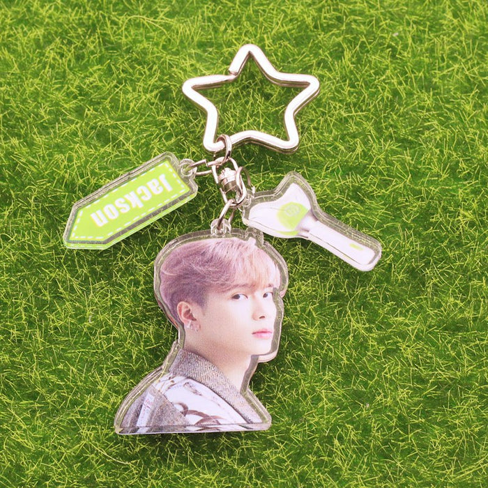 Wholesale star cartoon acrylic keychain MOQ≥2 JDC-KC-SBo001