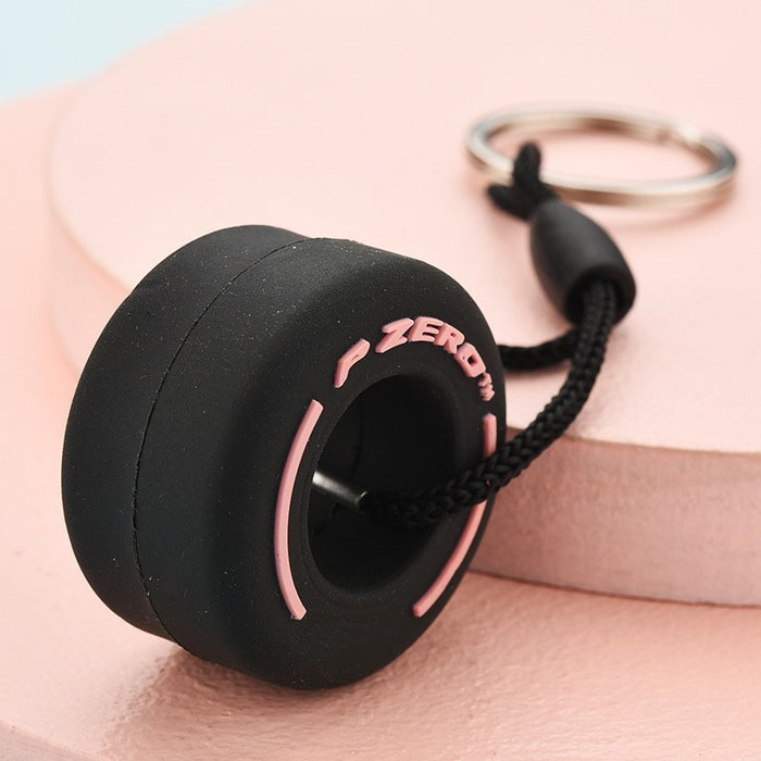 Wholesale PVC Soft Rubber Tire Keychain JDC-KC-YPin009