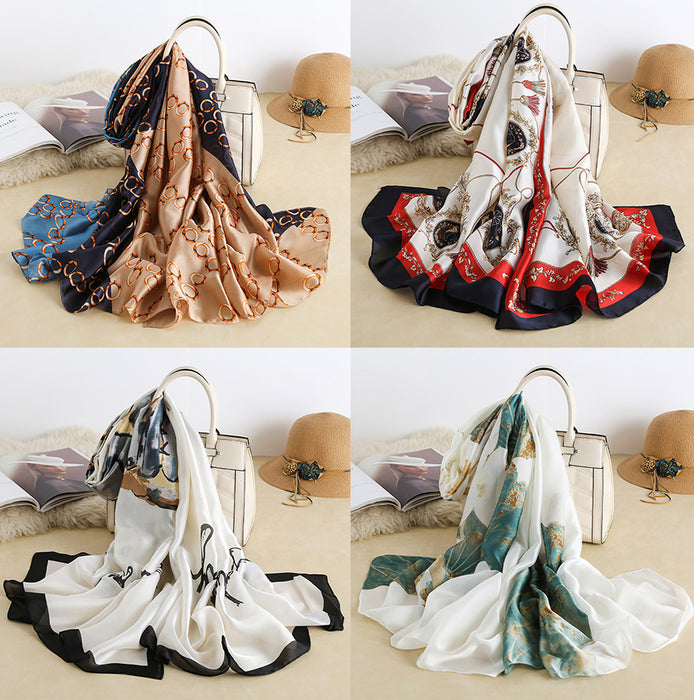 Wholesale Silk Scarf Yourou Yarn Travel Sunscreen Shawl MOQ≥2 JDC-SS-SiYa002