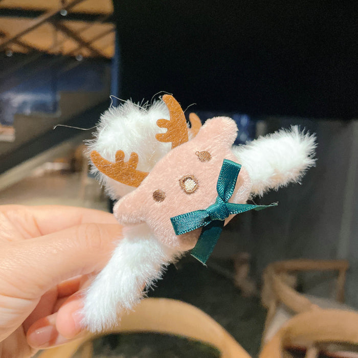 Wholesale Hair Clips Christmas Large Shark Clip Cute Plush Elk JDC-HC-Jyan001