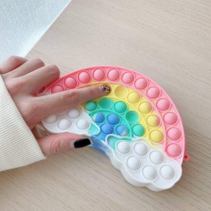 Jewelry WholesaleWholesale rainbow cloud zero wallet toys student soft silicone JDC-FT-XuYe007 fidgets toy 旭业 %variant_option1% %variant_option2% %variant_option3%  Factory Price JoyasDeChina Joyas De China