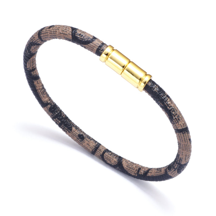 Wholesale Bracelet Colorful Bracelet PU Leather Alloy (F) JDC-BT-QiN001