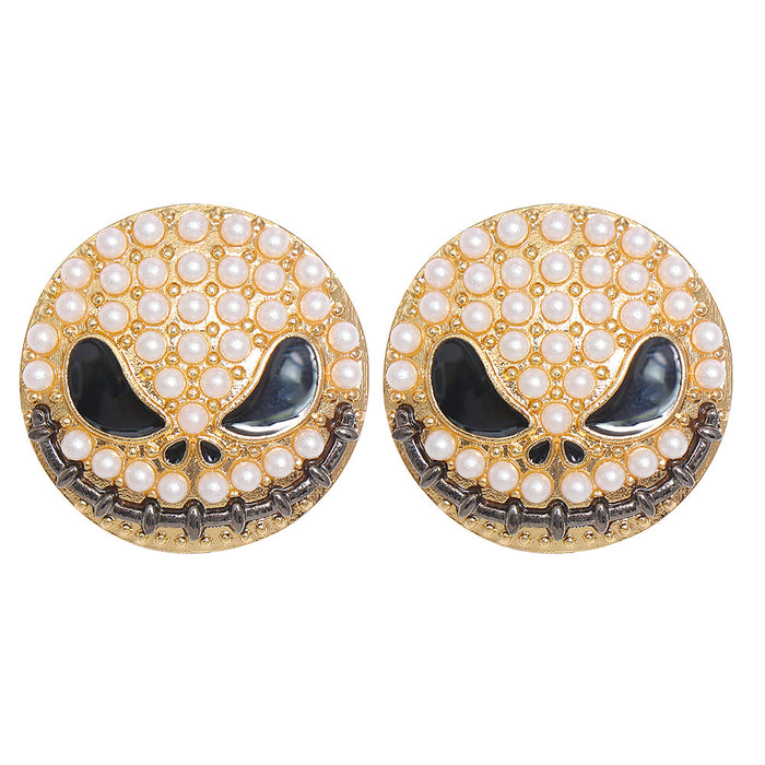 Wholesale Earrings Alloy Halloween Demon Diamond Ear Studs JDC-ES-JJ255