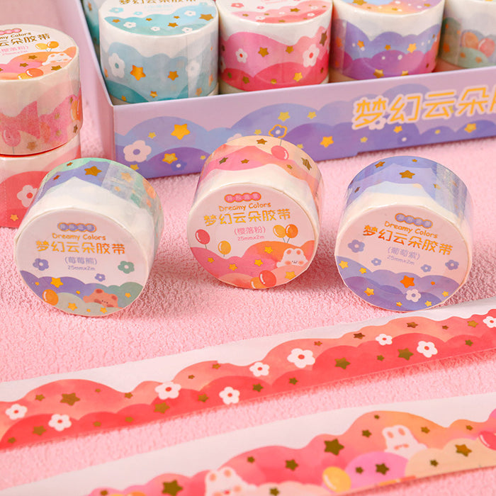 Wholesale plastic fantasy cloud and paper tape JDC-TP-dichen001