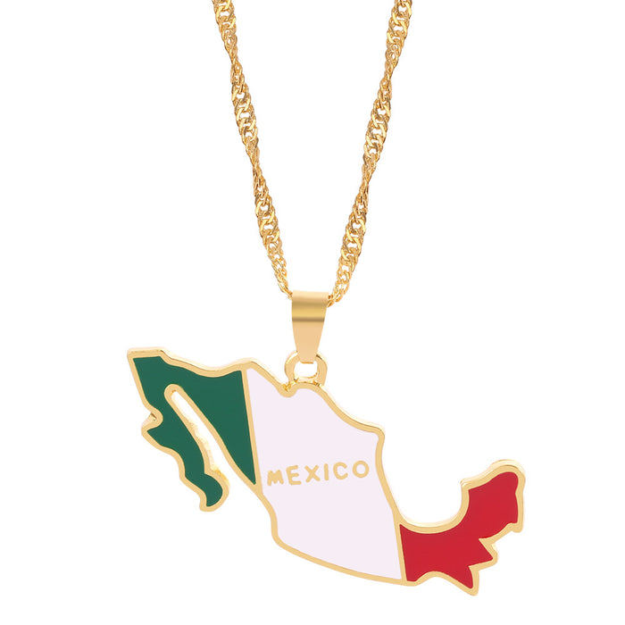 Jewelry WholesaleWholesale creative world countries map necklace pendant MOQ≥2 JDC-NE-feimeng001 Necklaces 非梦 %variant_option1% %variant_option2% %variant_option3%  Factory Price JoyasDeChina Joyas De China