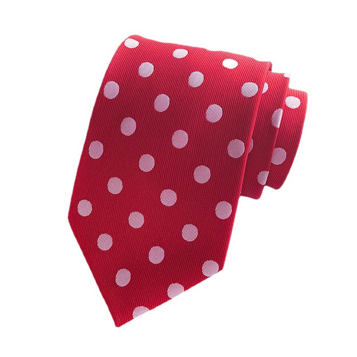 Wholesale polyester silk assorted polka dot tie polka dot men's tie JDC-TIE-YonF003