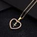 Jewelry WholesaleWholesale Micro Set Colored Zircon Geometric Cross Pendant Heart Necklace JDC-NE-ShangY002 Necklaces 尚易 %variant_option1% %variant_option2% %variant_option3%  Factory Price JoyasDeChina Joyas De China