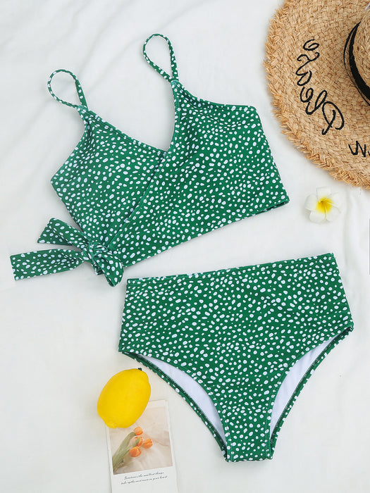 Jewelry WholesaleWholesale dot print ties sexy bikini split swimsuit JDC-SW-Piaoxu005 Swimwear 飘旭 %variant_option1% %variant_option2% %variant_option3%  Factory Price JoyasDeChina Joyas De China