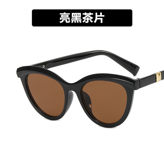 Wholesale cat eye sunglasses eyebrow retro personality concave shape JDC-SG-KD168