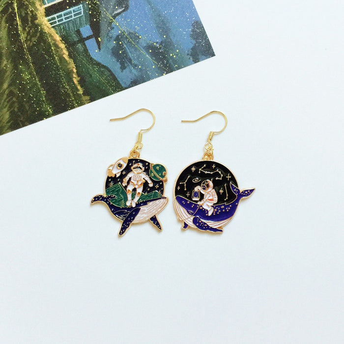 Wholesale Earrings Alloy Ceramic Cartoon Earrings MOQ≥10 JDC-ES-Lxx005