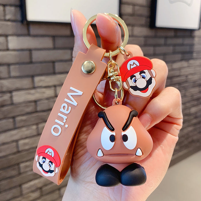 Wholesale Keychains Hardware PVC Cartoon Figure Mario(M) JDC-KC-OShi033