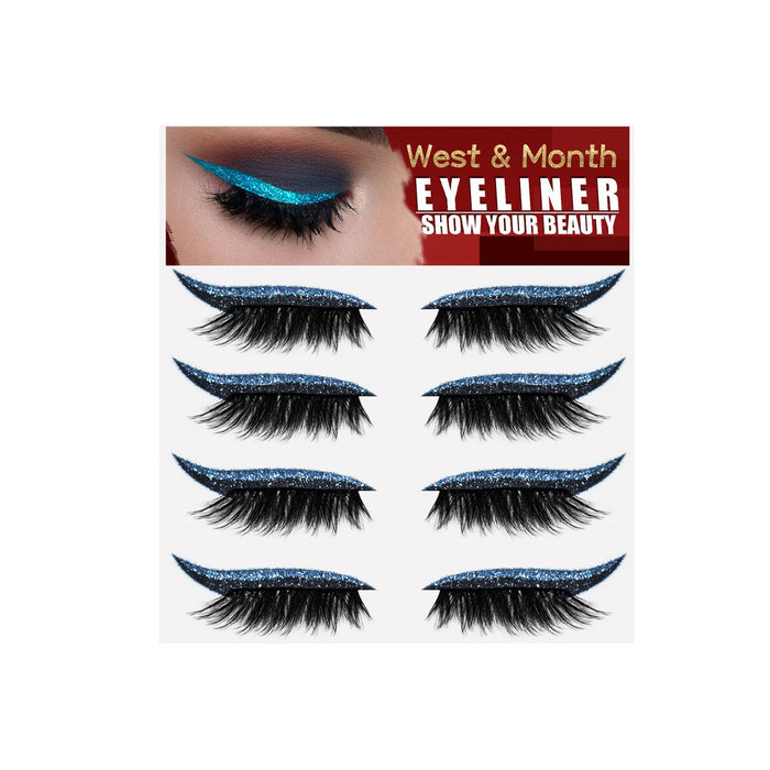 Wholesale four pairs of eyelashes eyeliner stickers free curling eyelashes MOQ≥2 JDC-EY-JMX001