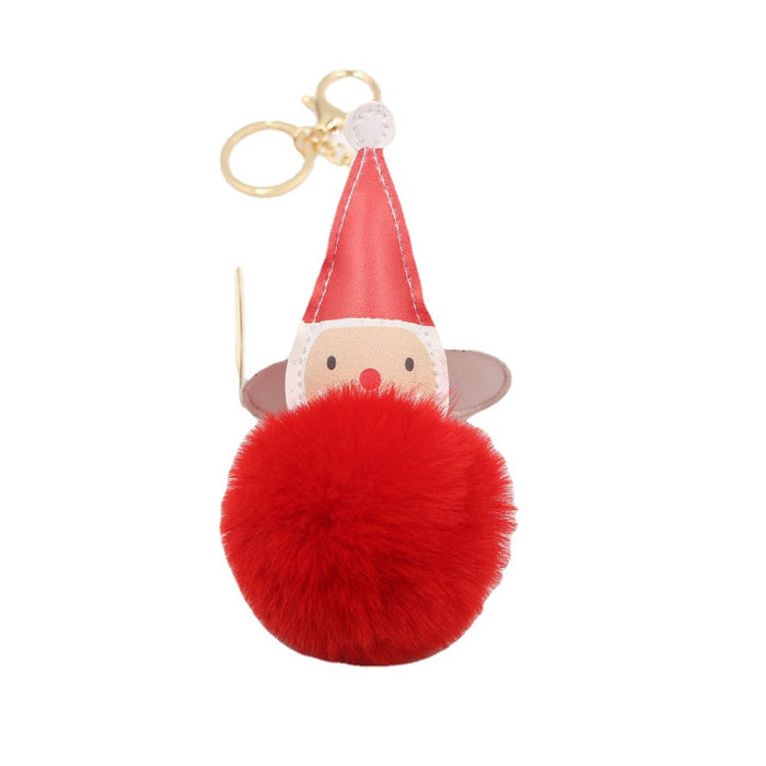 Wholesale Keychain Leather Christmas Cute Plush Gift JDC-KC-Zuge071