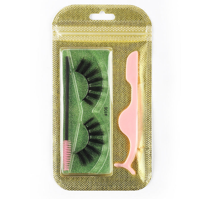 Wholesale combination 3d false eyelashes natural thick pair MOQ≥3 JDC-EY-LanJL002