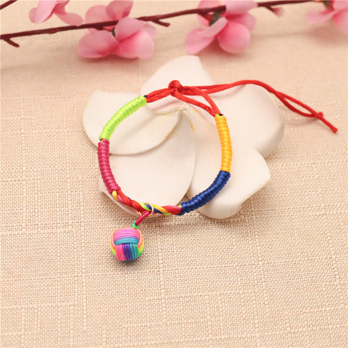 Wholesale Colorful Rope Braided Rice Dumpling Bracelet MOQ≥2 JDC-BT-GeEr003