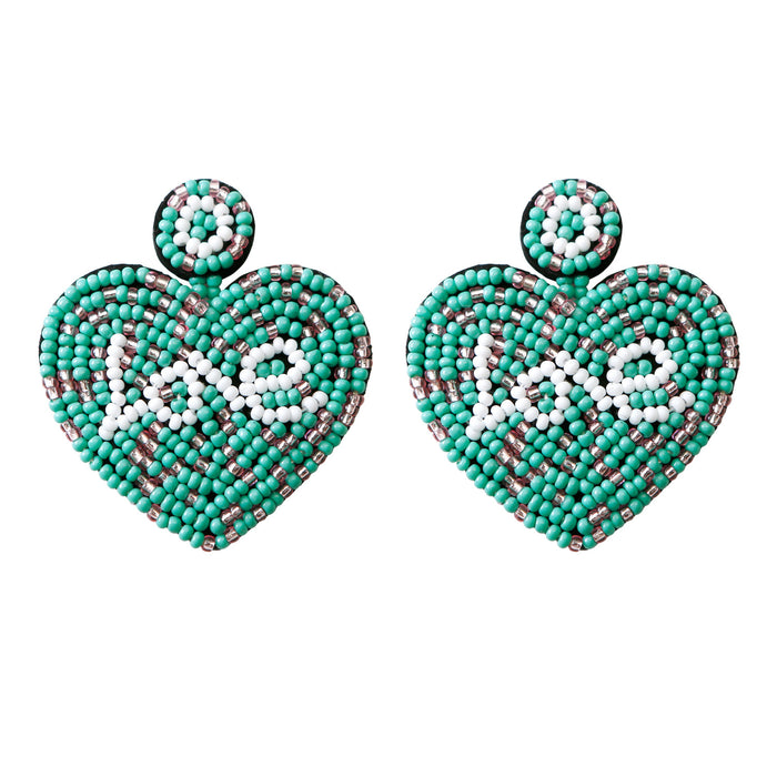 Jewelry WholesaleWholesale LOVE Heart Shaped Rice Bead Earrings MOQ≥2 JDC-ES-GSJM088 Earrings 杰米 %variant_option1% %variant_option2% %variant_option3%  Factory Price JoyasDeChina Joyas De China