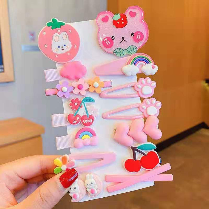 Wholesale love flower hairpin cartoon animal 14 pieces JDC-HC-DR005