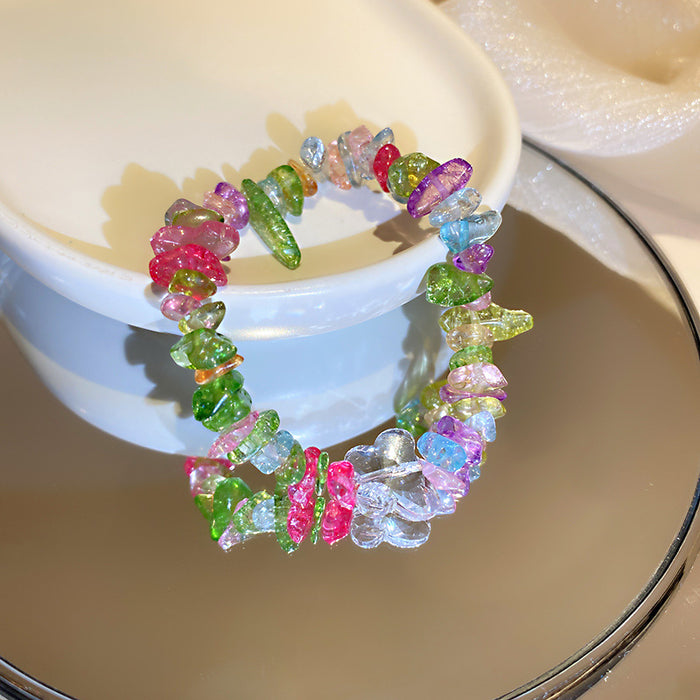 Wholesale Personality Irregular Color Stone Butterfly Bracelet JDC-BT-BY036