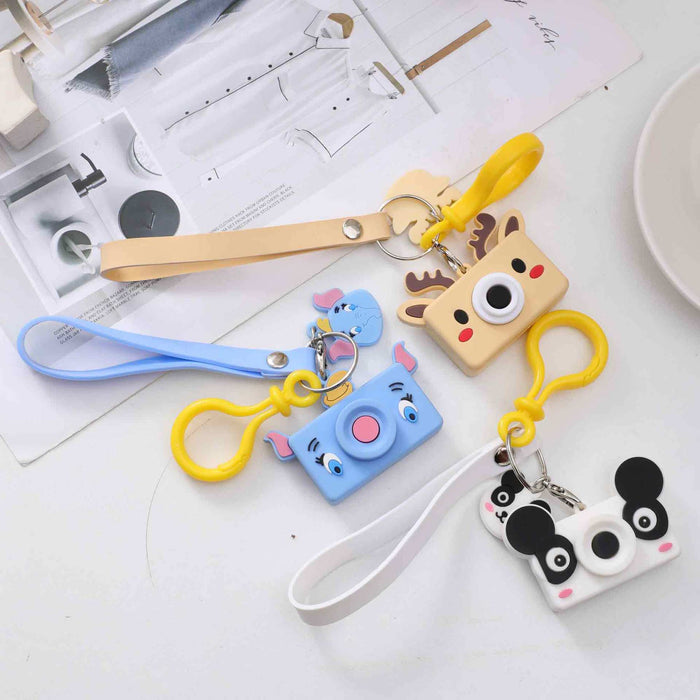 Wholesale cute cartoon animal camera keychain JDC-KC-CunY001