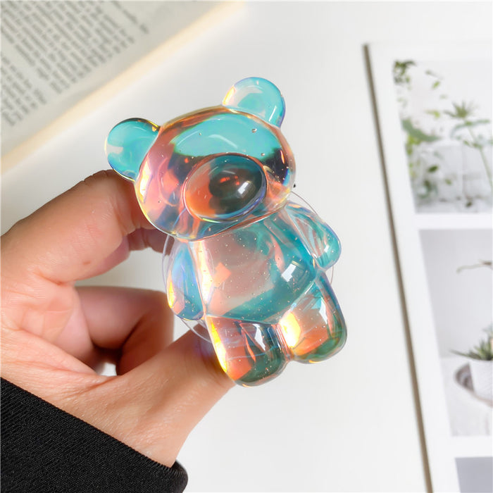 Wholesale Grips Cartoon Laser Bear Plastic Phone Holder JDC-PS-Xinx003