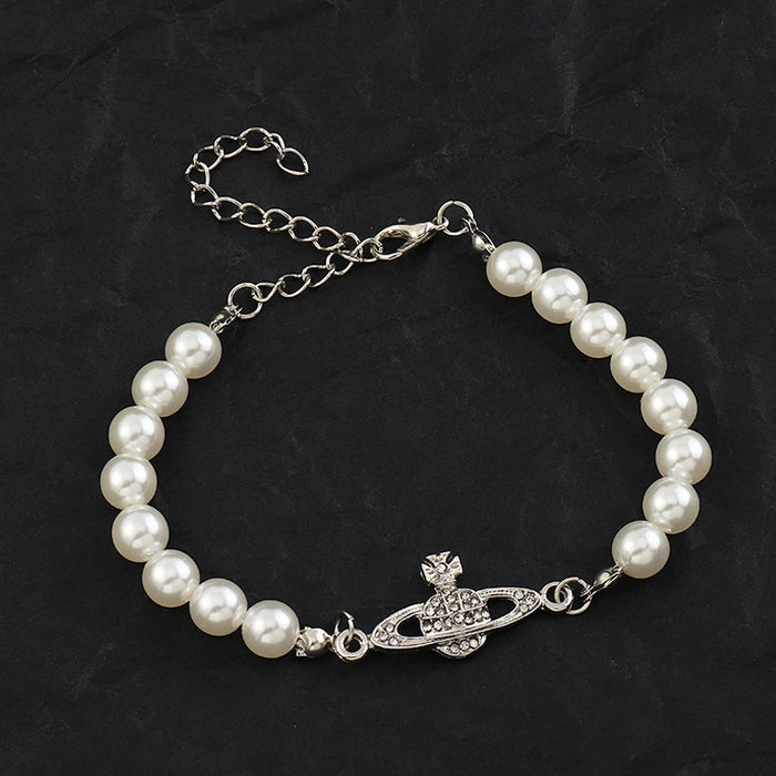 Wholesale Bracelet Western Queen Mother Planet Smart Saturn Pearl JDC-BT-ZheX001