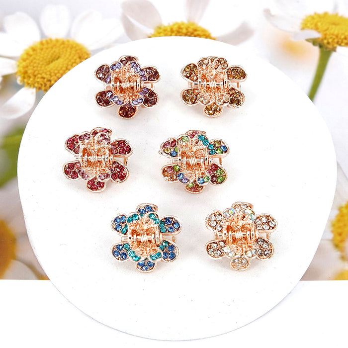 Jewelry WholesaleWholesale children's diamond-encrusted flower crystal hairpins JDC-HC-HG004 Hair Clips 花顾 %variant_option1% %variant_option2% %variant_option3%  Factory Price JoyasDeChina Joyas De China