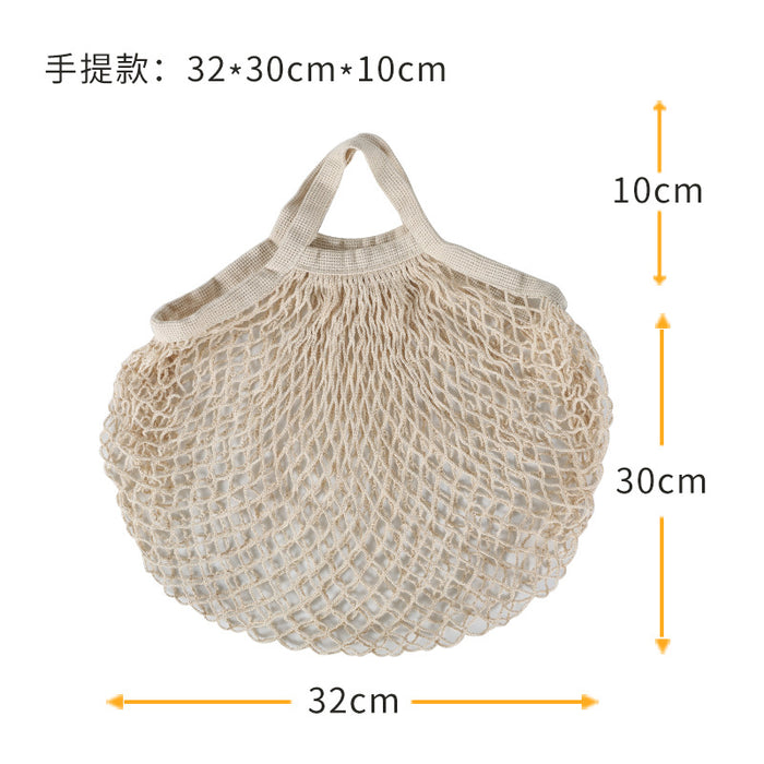 Wholesale Decoration Tote Bag Cotton Supermarket Vegetable and Fruit Net Pocket MOQ≥2 JDC-HB-ShenT001