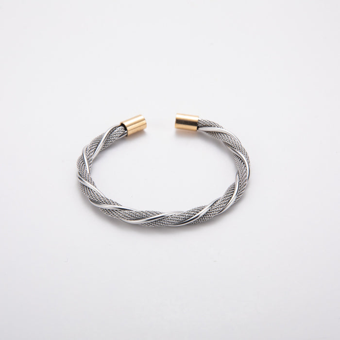 Wholesale Titanium Steel Braid Bracelet JDC-BT-Huangb003