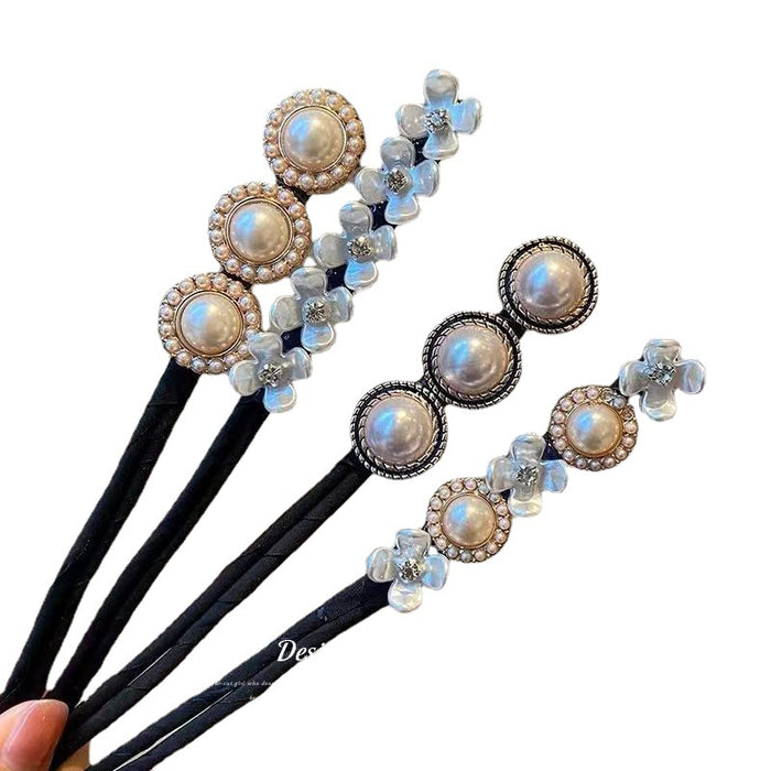 Jewelry WholesaleWholesale Flower Ball Head Pearl Lazy French Hair Clip JDC-HC-aicc002 Hair Clips 爱瞅瞅 %variant_option1% %variant_option2% %variant_option3%  Factory Price JoyasDeChina Joyas De China