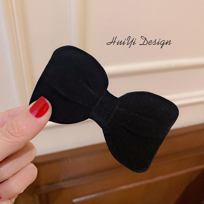 Wholesale Bow Tiara Solid Color Velvet Hair Clip JDC-HC-HuiY002