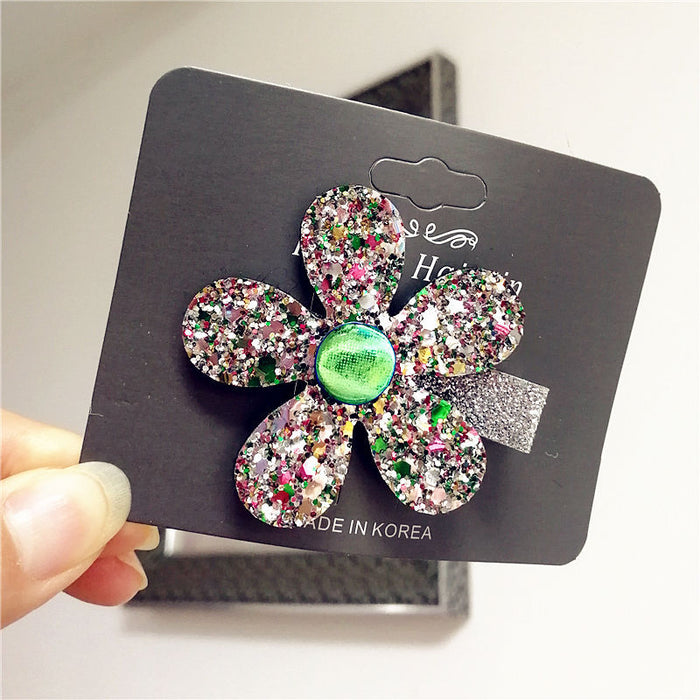 Jewelry WholesaleWholesale five petal flower hair accessories little girl cute children hair clip JDC-HC-Manlun002 Hair Clips 漫沦 %variant_option1% %variant_option2% %variant_option3%  Factory Price JoyasDeChina Joyas De China