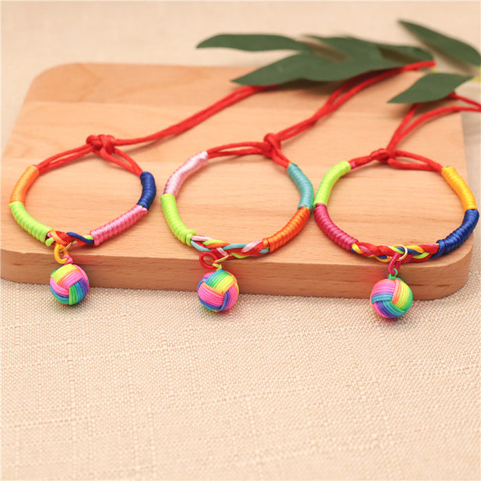 Wholesale Colorful Rope Braided Rice Dumpling Bracelet MOQ≥2 JDC-BT-GeEr003