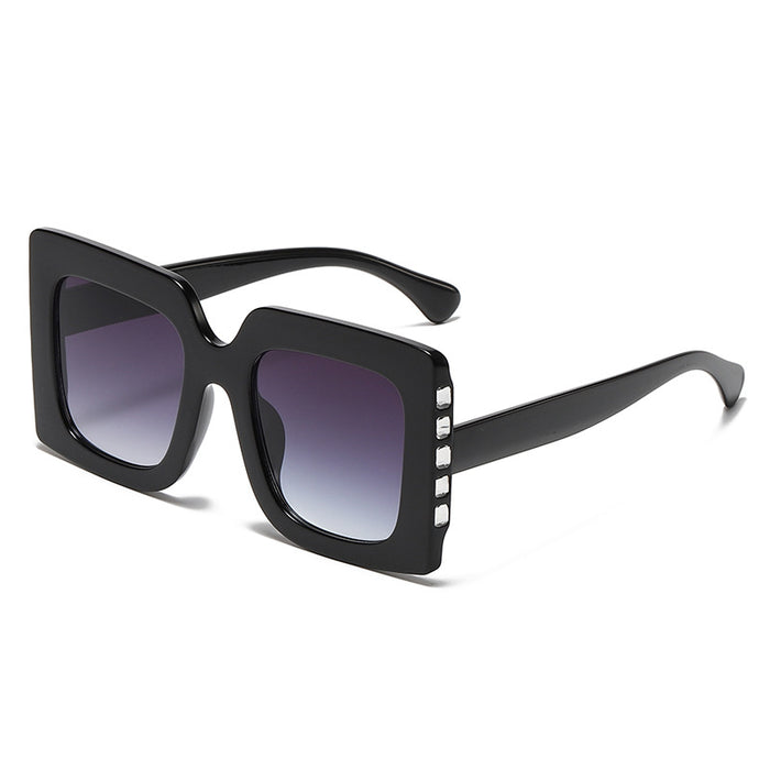 Wholesale Sunglasses PC Large Frame Square Diamonds JDC-SG-BaiLuan017