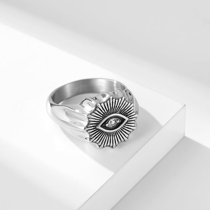 Wholesale Ring Stainless Steel Eyes Titanium Steel Men JDC-RS-PREMQIANF009