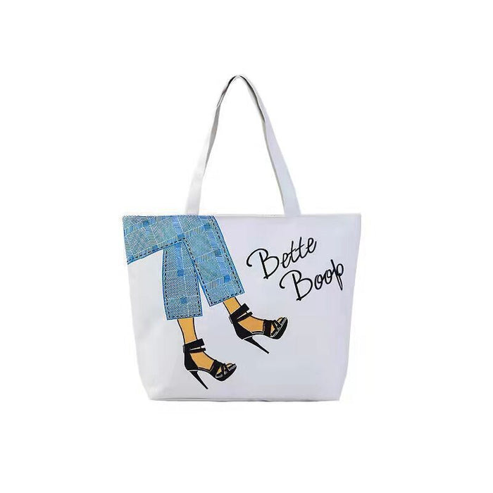 Wholesale Handbag Canvas Cute Printed Shoulder Tote Bag MOQ≥2 JDC-HB-Weis003