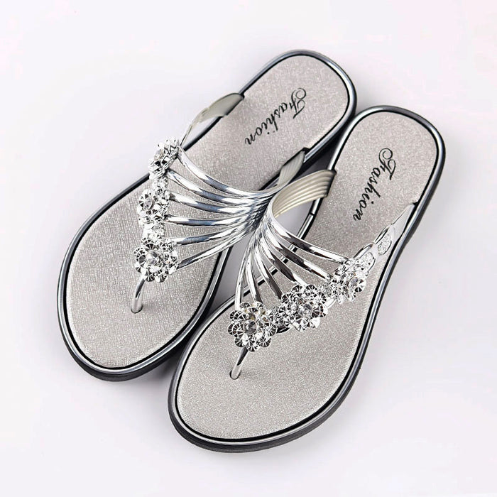 Wholesale slippers summer sandals new flat flip-flops women's lightweight shoes JDC-SD-RunH001