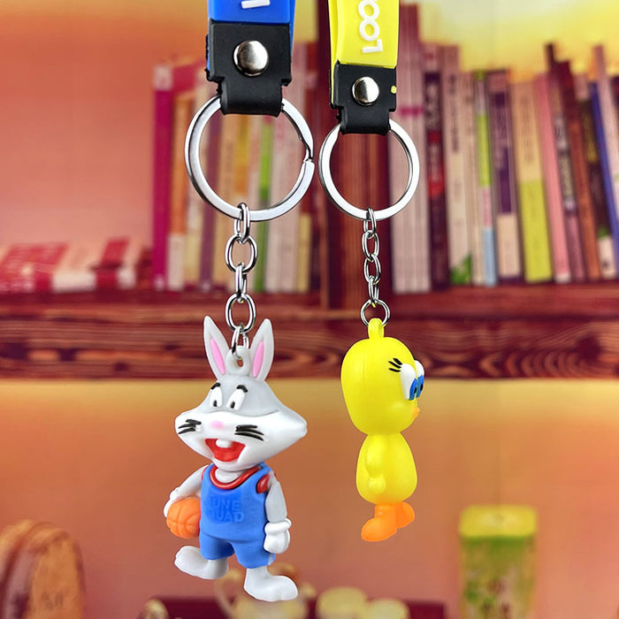 Wholesale keychain pvc cartoon cute schoolbag pendant MOQ≥2 JDC-KC-MQu004