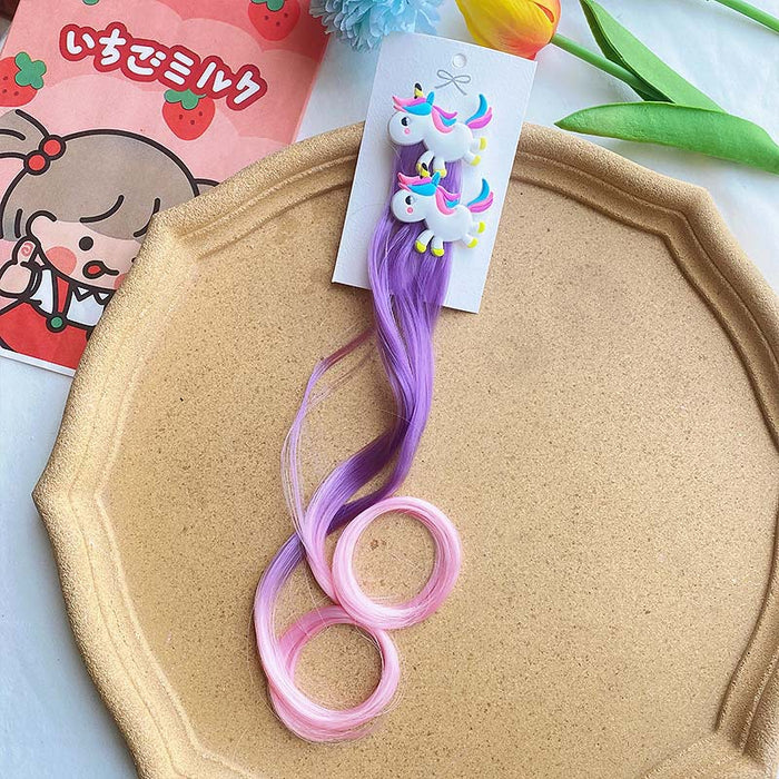 Wholesale Chemical Fiber Cartoon Children Color Wig Clips JDC-WS-MenX003