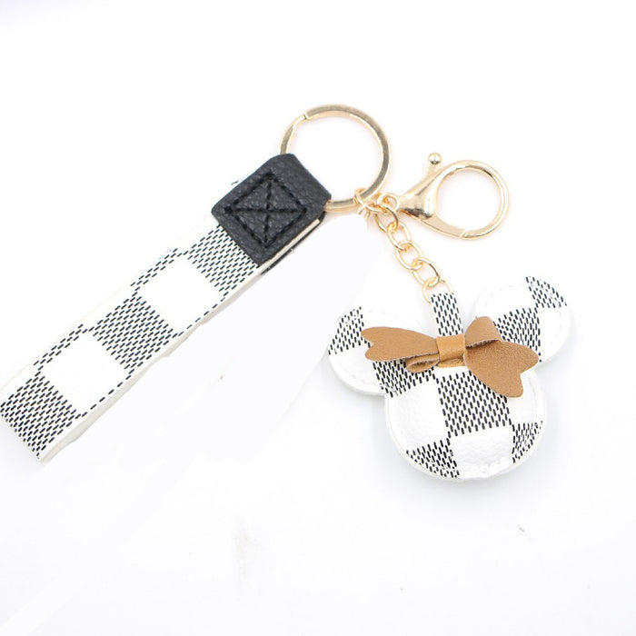 Jewelry WholesaleWholesale PU Leather Bow Keychain JDC-KC-Zuge041 Keychains 祖格 %variant_option1% %variant_option2% %variant_option3%  Factory Price JoyasDeChina Joyas De China