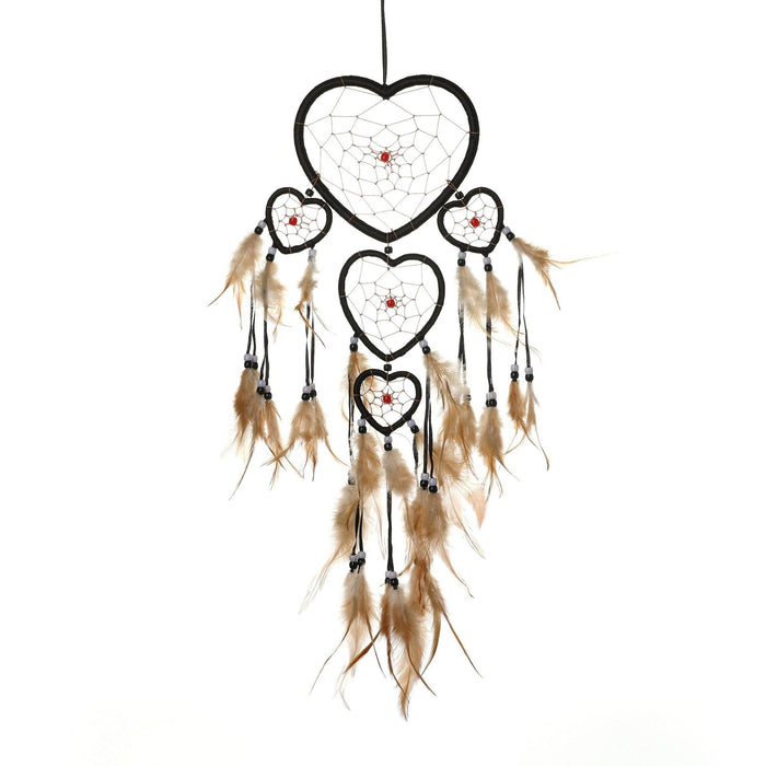 Wholesale Peach Heart Five Rings Dreamcatcher MOQ≥2 JDC-DC-JYun003