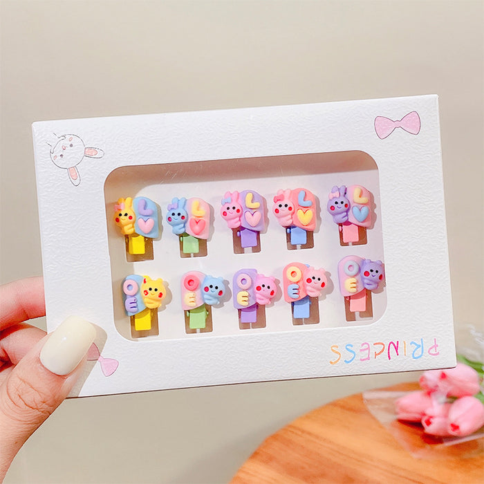 Wholesale cute little hair clips 10 children hairpins JDC-HC-i393