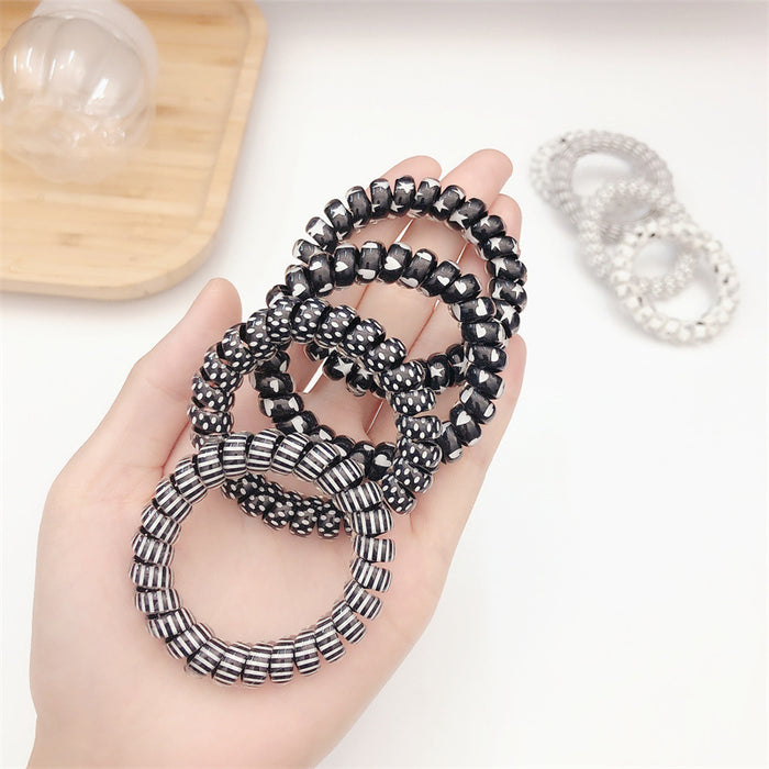 Jewelry WholesaleWholesale Phone Cord Hair Ring Plaid Star Rubber Band Love Headband Bracelet JDC-BT-WeiY015 Bracelet 薇雅 %variant_option1% %variant_option2% %variant_option3%  Factory Price JoyasDeChina Joyas De China