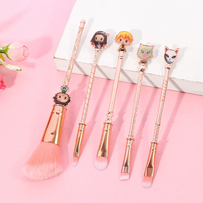 Wholesale Metal Cartoon Makeup Brush Set (M) MOQ≥3 JDC-MB-GYu012