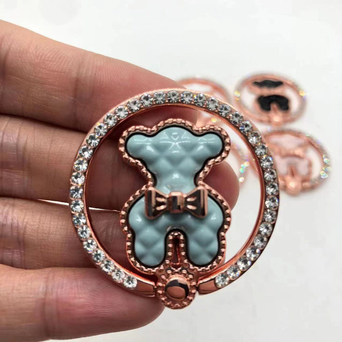 Wholesale Grips Zinc Alloy Bear Cartoon Mobile Phone Ring Buckle Paste MOQ≥2 JDC-PS-AKK002