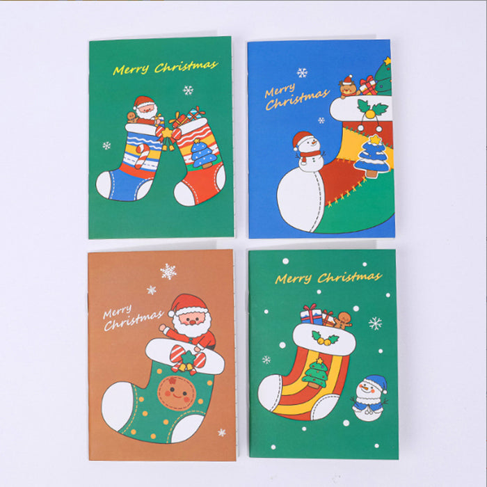 Wholesale Notebook Paper Cartoon Christmas Small Book Portable JDC-NK-KuY006