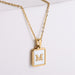 Jewelry WholesaleWholesale Gold Plated Stainless Steel White Shell Letter Necklace JDC-NE-Aimi020 Necklaces 爱米 %variant_option1% %variant_option2% %variant_option3%  Factory Price JoyasDeChina Joyas De China