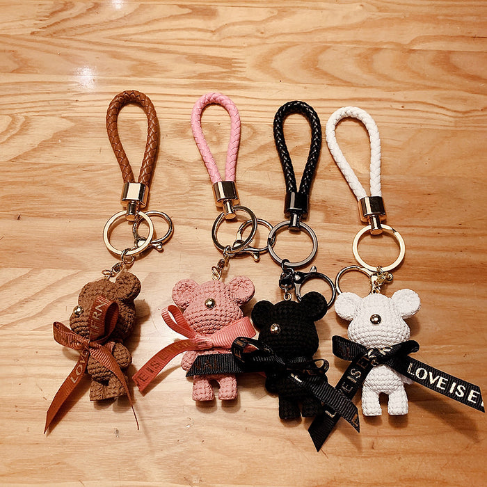 Jewelry WholesaleWholesale Bear Resin Wool PU Hardware Keychains JDC-KC-YiChang002 Keychains 依昌 %variant_option1% %variant_option2% %variant_option3%  Factory Price JoyasDeChina Joyas De China