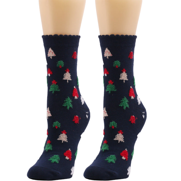 Wholesale Socks Cotton Christmas Fluffy Socks MOQ≥2 JDC-SK-XQ013