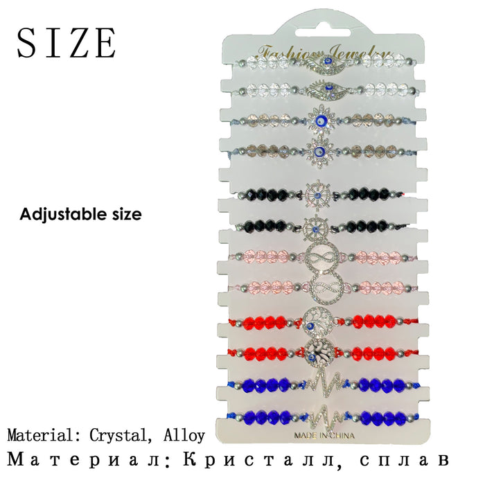 Wholesale Crystal Woven Handmade Friendship Bracelet JDC-BT-ZheQ023