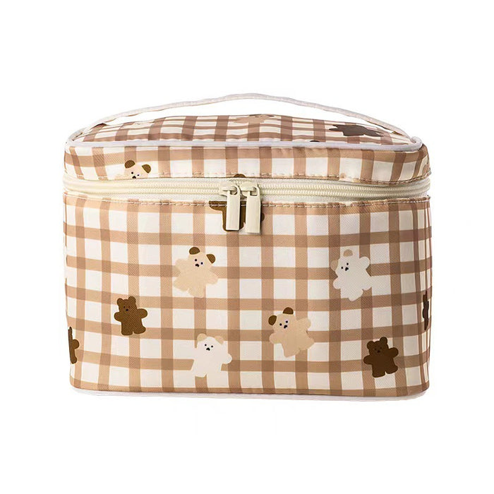 Wholesale Cosmetic bag Polyester Checkerboard Large Capacity JDC-CB-JiJ002